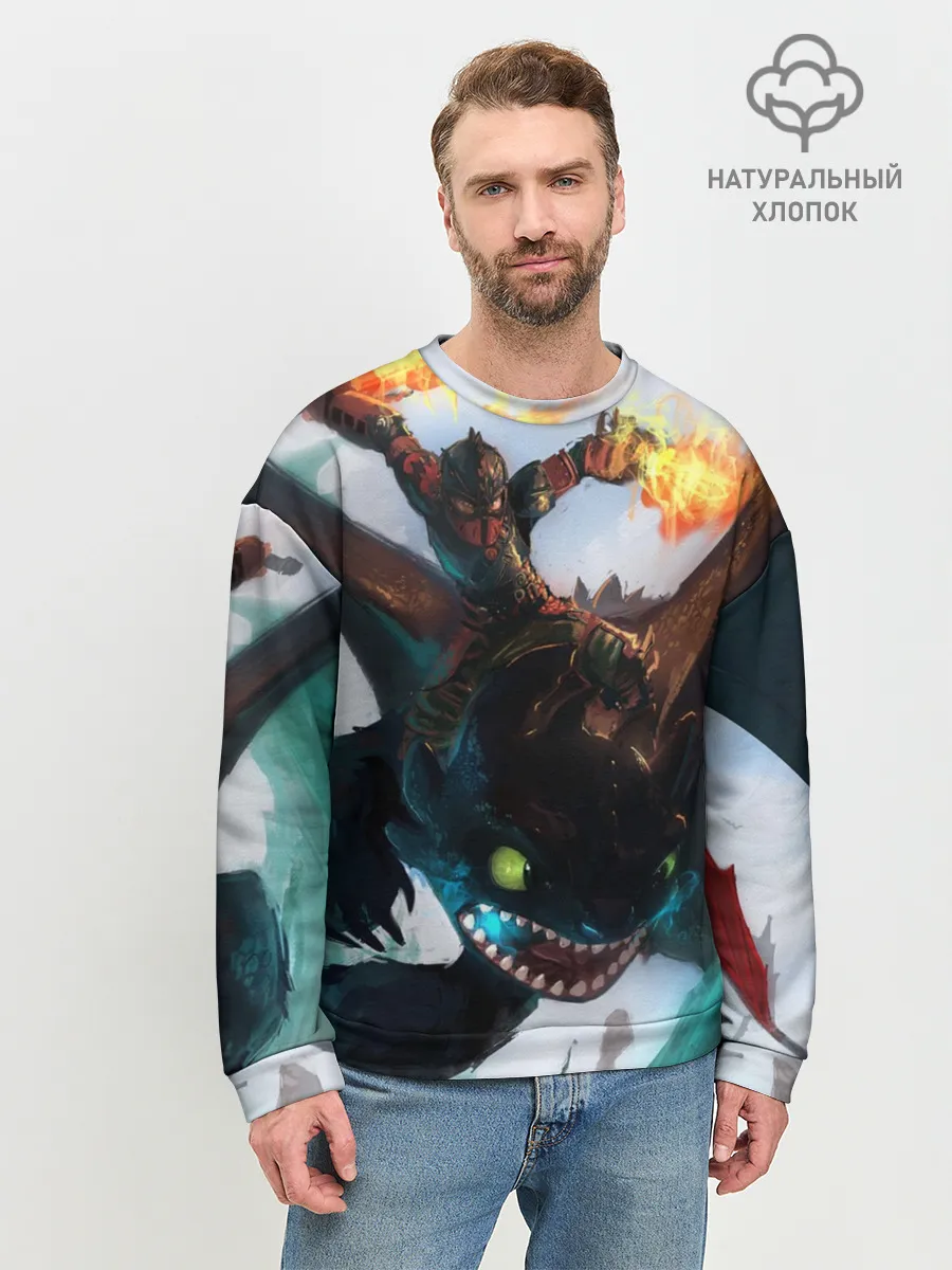 Мужской свитшот базовый / как приручить дракона