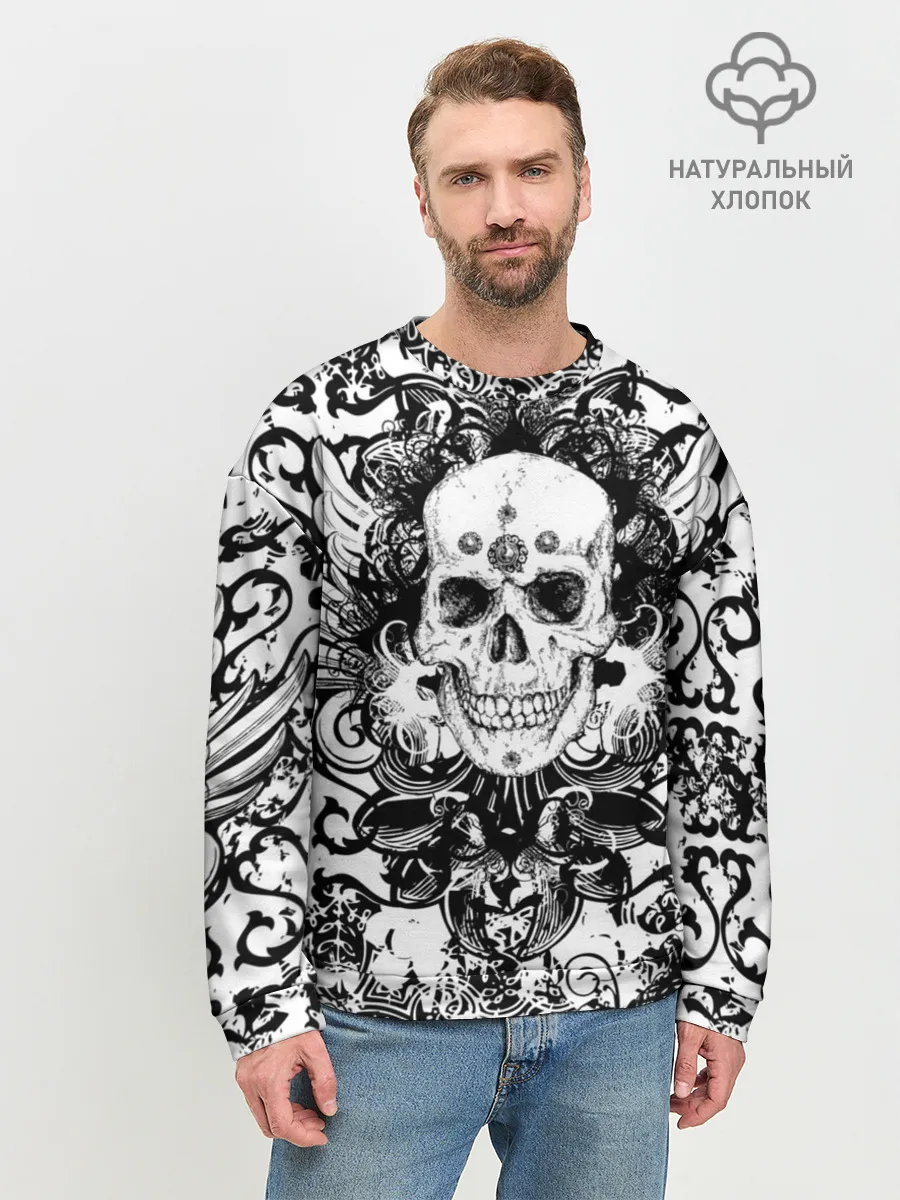 Мужской свитшот базовый / Grunge Skull