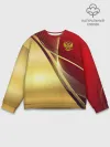 Мужской свитшот базовый / RUSSIA SPORT: Red and Gold.