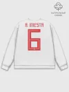 Мужской свитшот базовый / Iniesta away WC 2018