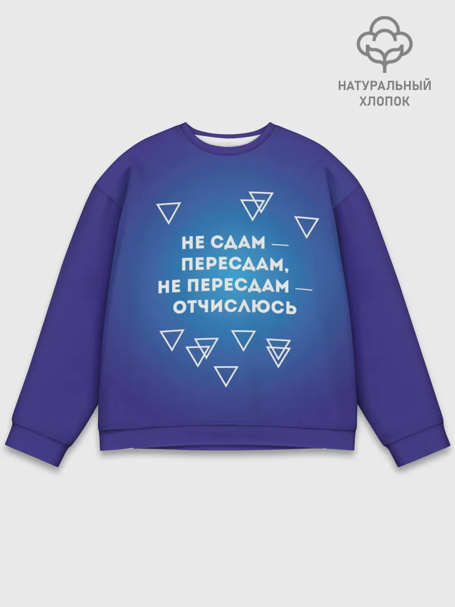 Мужской свитшот базовый / Девиз студента