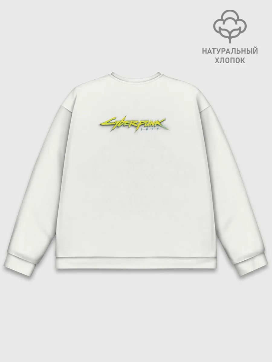 Мужской свитшот базовый / Lady. Cyberpunk 2077