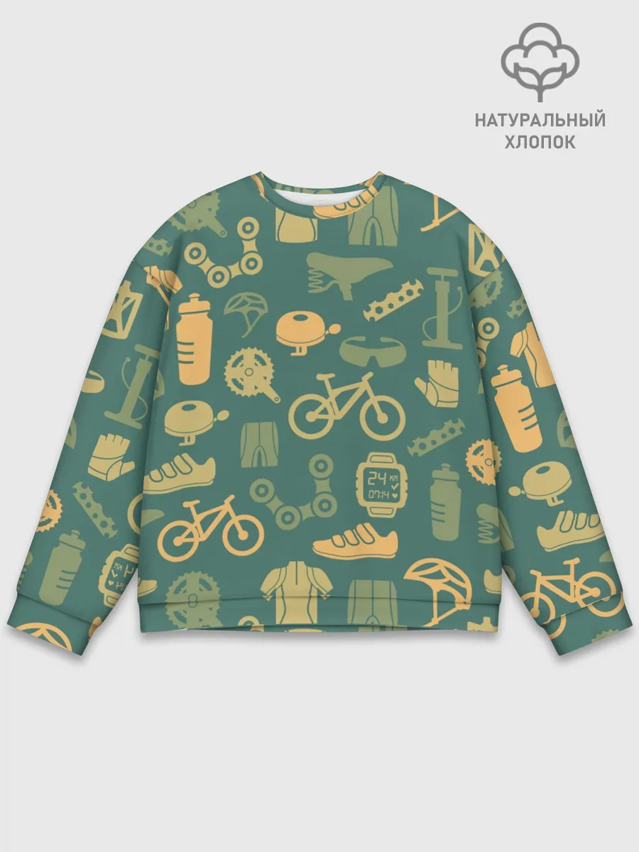Мужской свитшот базовый / Велосипедист