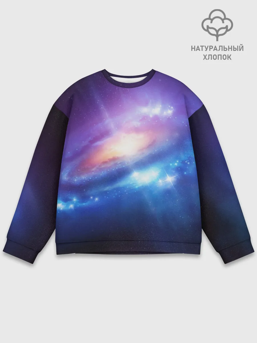 Мужской свитшот базовый / Абстракция космоса