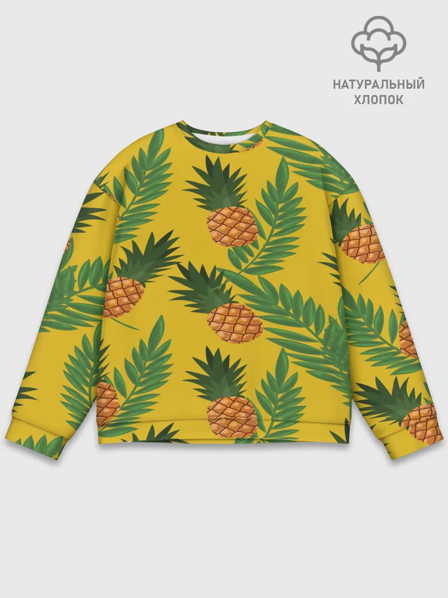 Мужской свитшот базовый / Ананасы