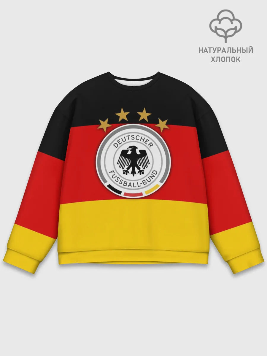 Мужской свитшот базовый / Сборная Германии флаг