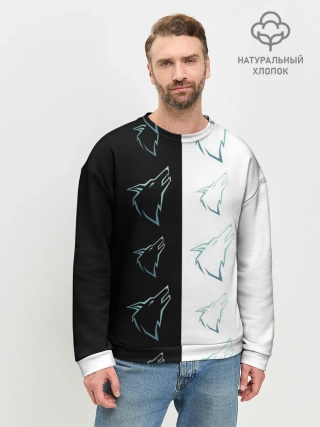 Мужской свитшот базовый / Волк среди волков