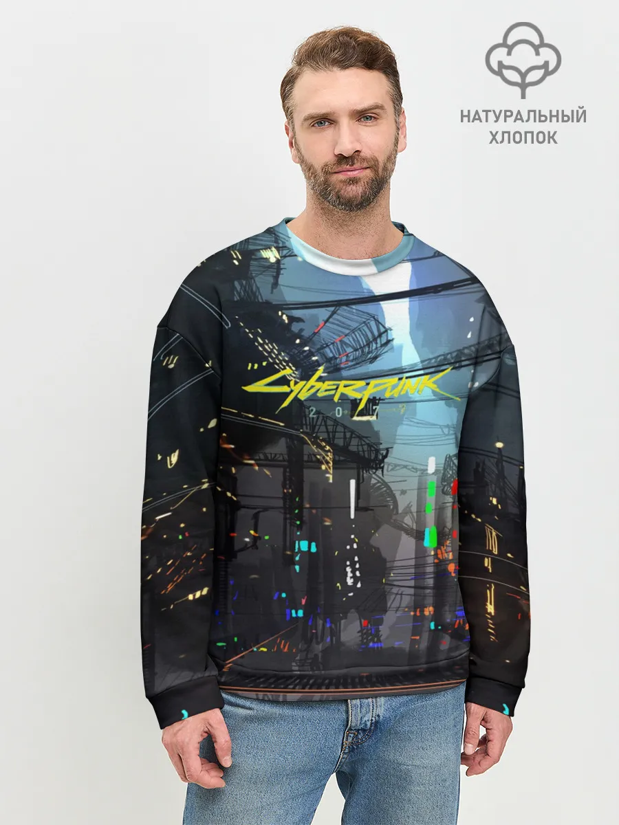 Мужской свитшот базовый / Cyber Punk 2077