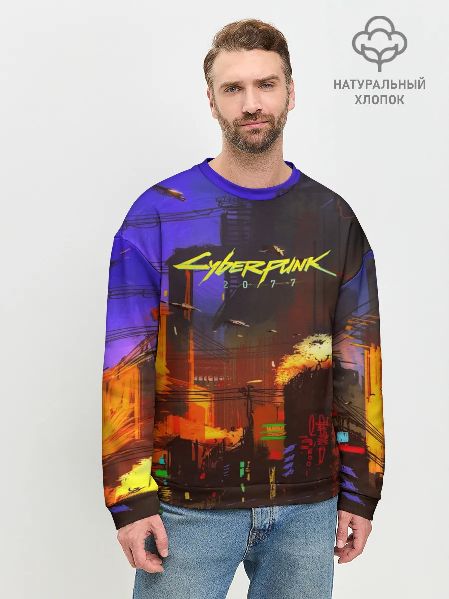 Мужской свитшот базовый / Cyber Punk 2077