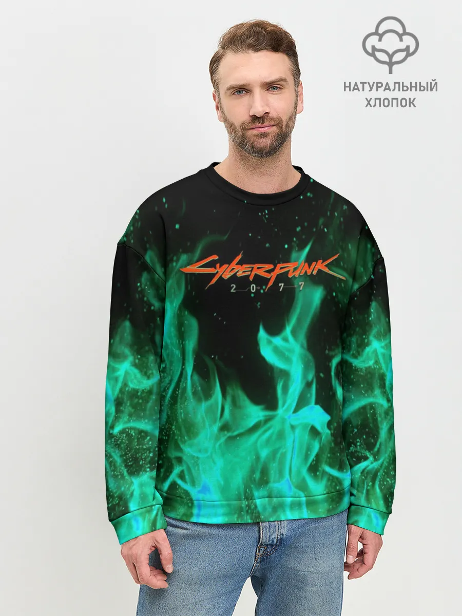 Мужской свитшот базовый / CYBERPUNK 2077 | КИБЕРПАНК 2077