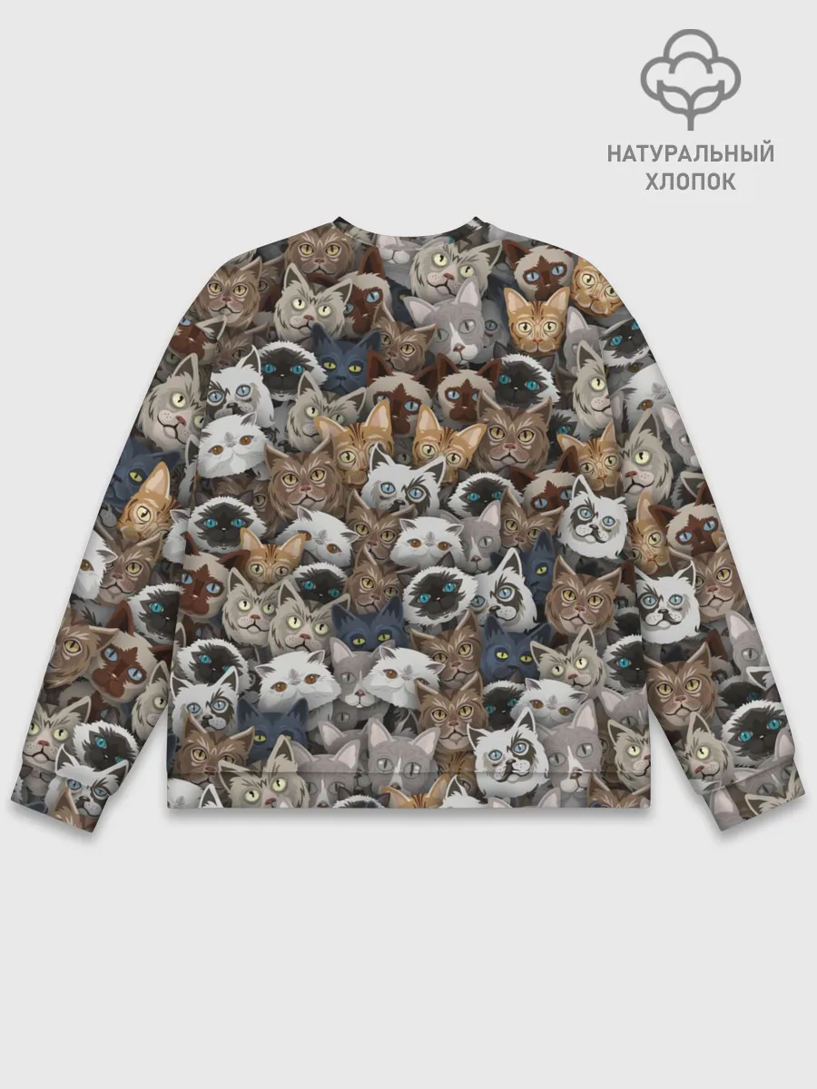 Мужской свитшот базовый / Коты разных пород