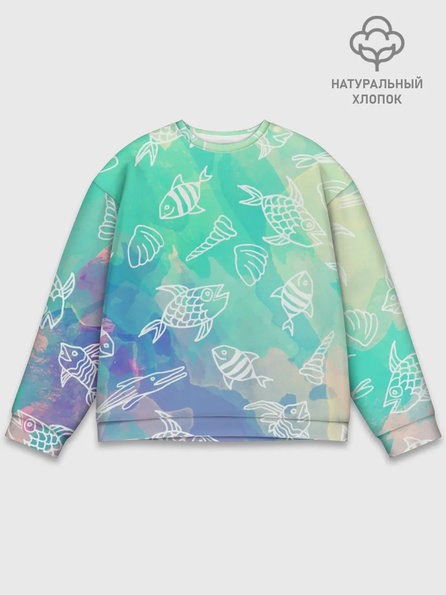 Мужской свитшот базовый / Рыбы