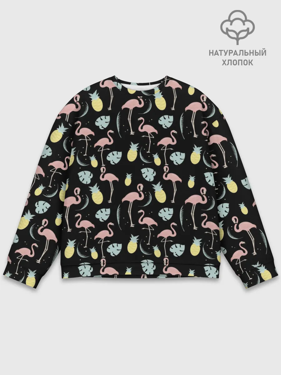 Мужской свитшот базовый / Розовый фламинго