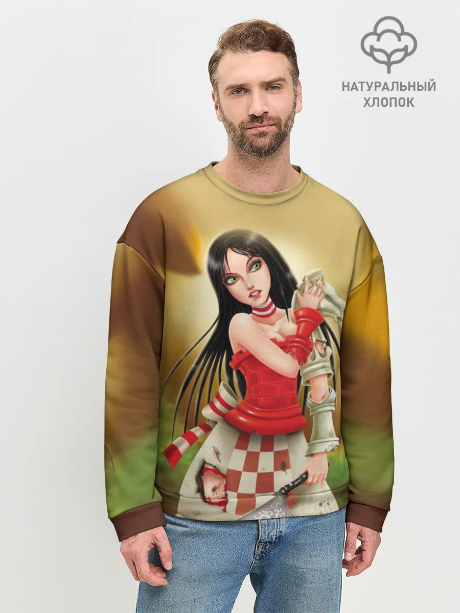 Мужской свитшот базовый / Алиса: безумие возвращается