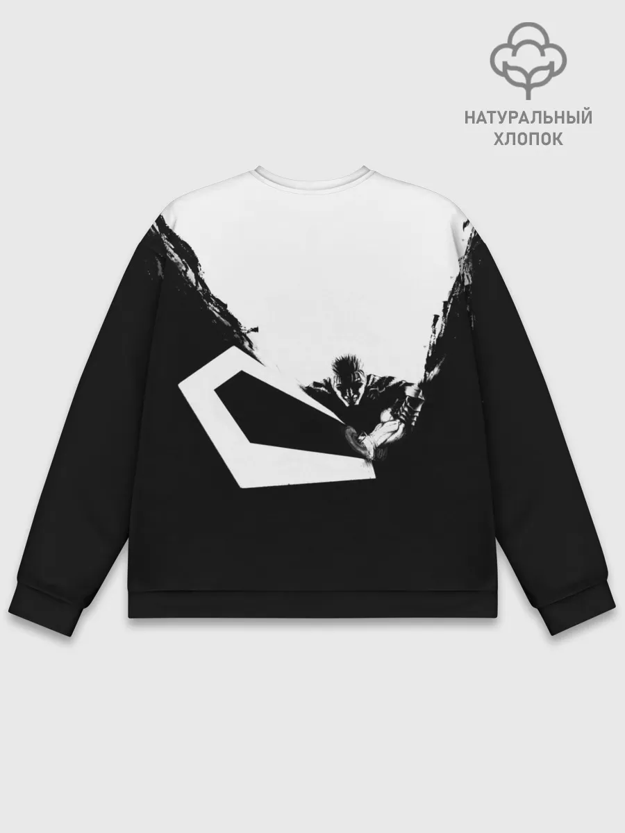 Мужской свитшот базовый / Гатс разрубает тьму! БЕРСЕРК