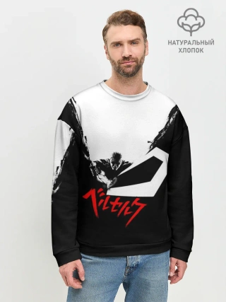 Мужской свитшот базовый / Гатс разрубает тьму! БЕРСЕРК