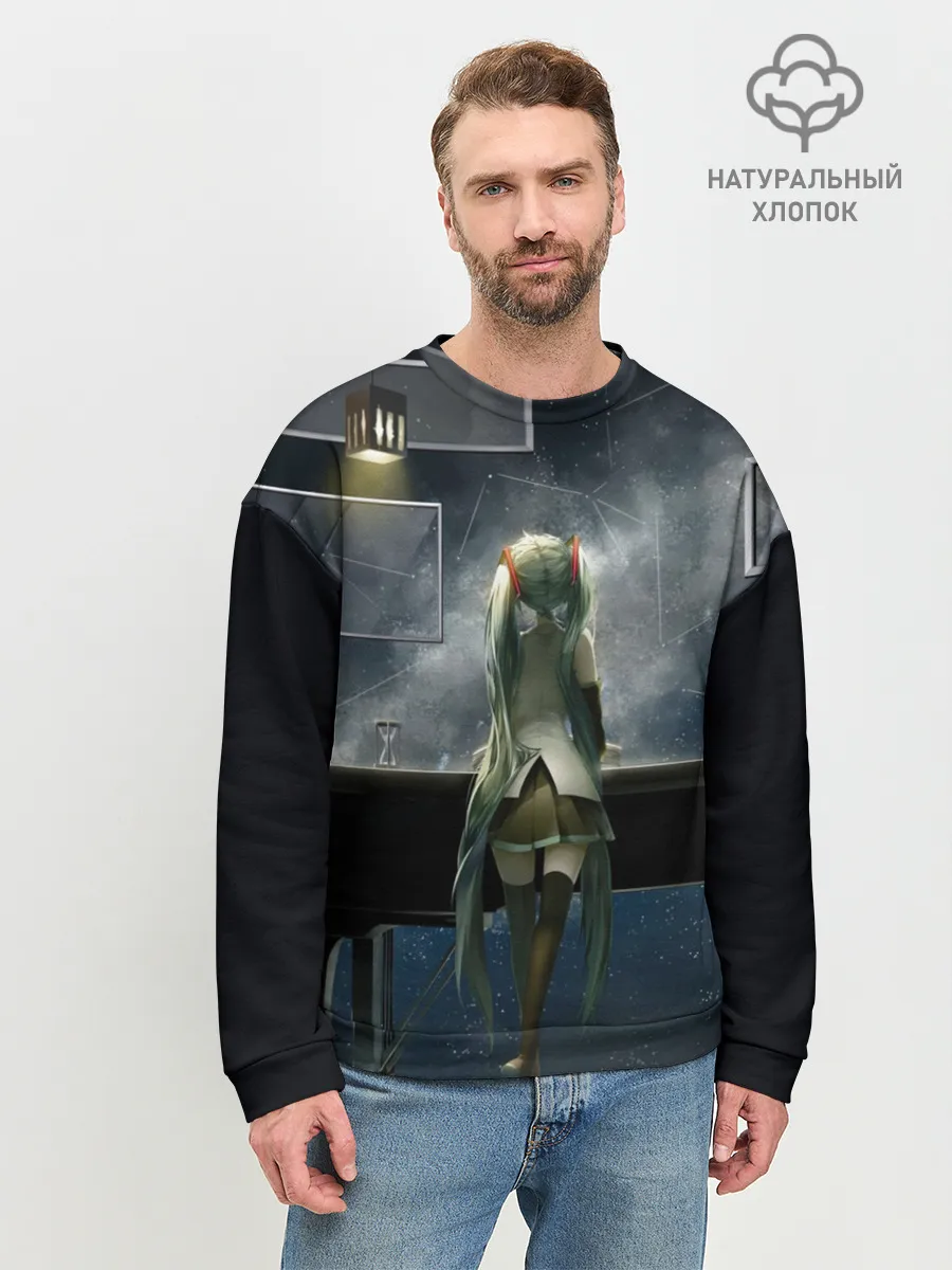 Мужской свитшот базовый / Singer Miko Hatsune