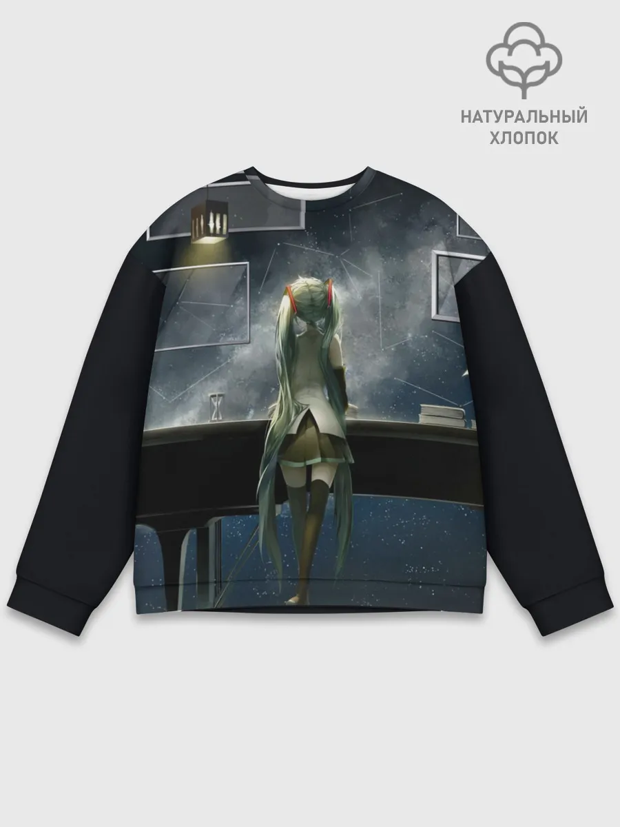 Мужской свитшот базовый / Singer Miko Hatsune