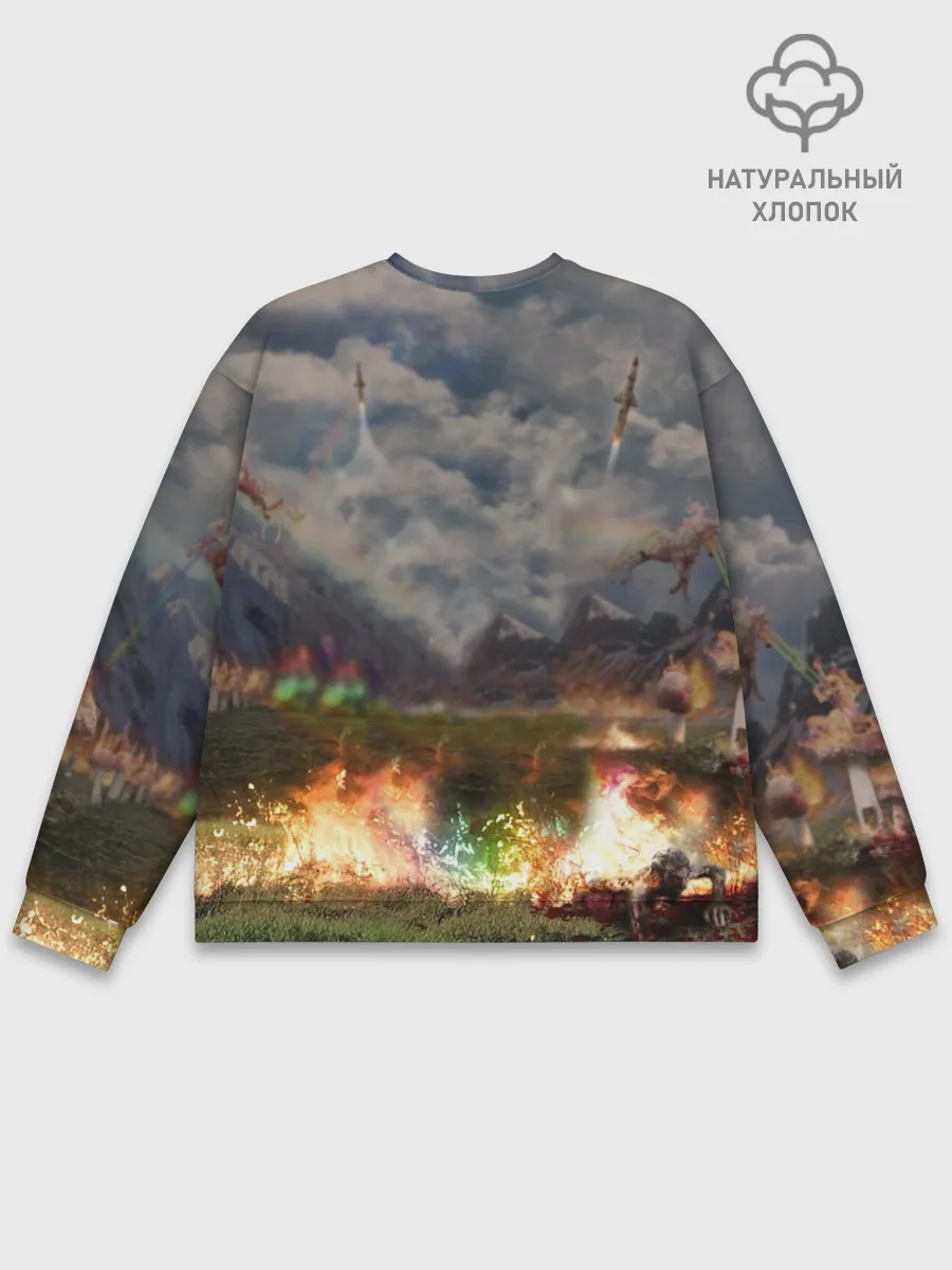 Мужской свитшот базовый / Ким чен ын на Единороге