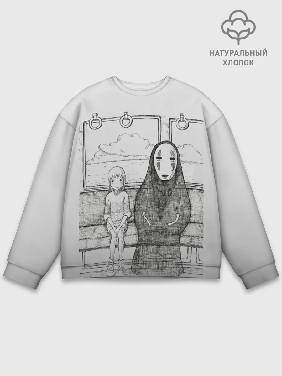 Мужской свитшот базовый / Тихиро и Каонаси