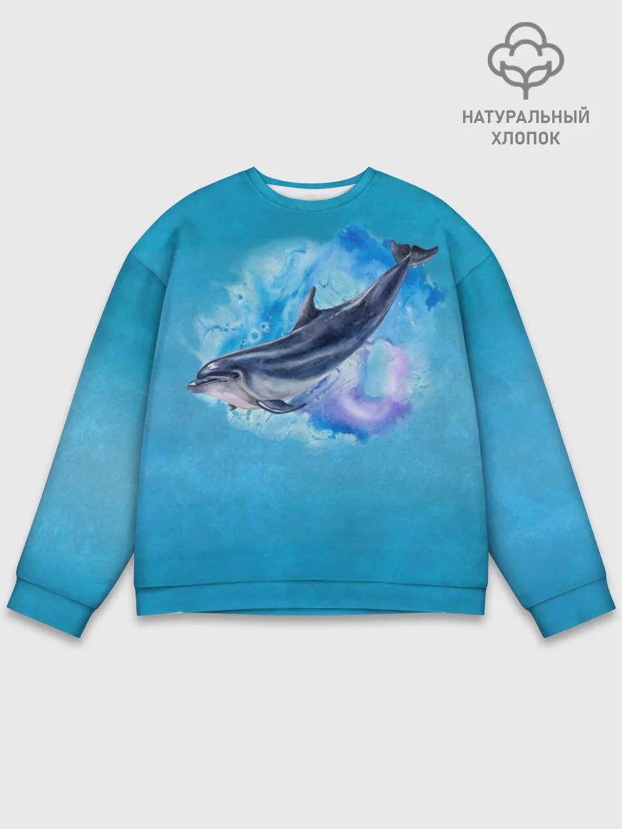 Мужской свитшот базовый / Дельфин
