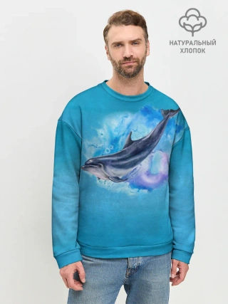 Мужской свитшот базовый / Дельфин