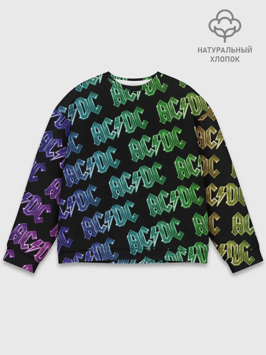 Мужской свитшот базовый / AC DC. Паттерн Градиент