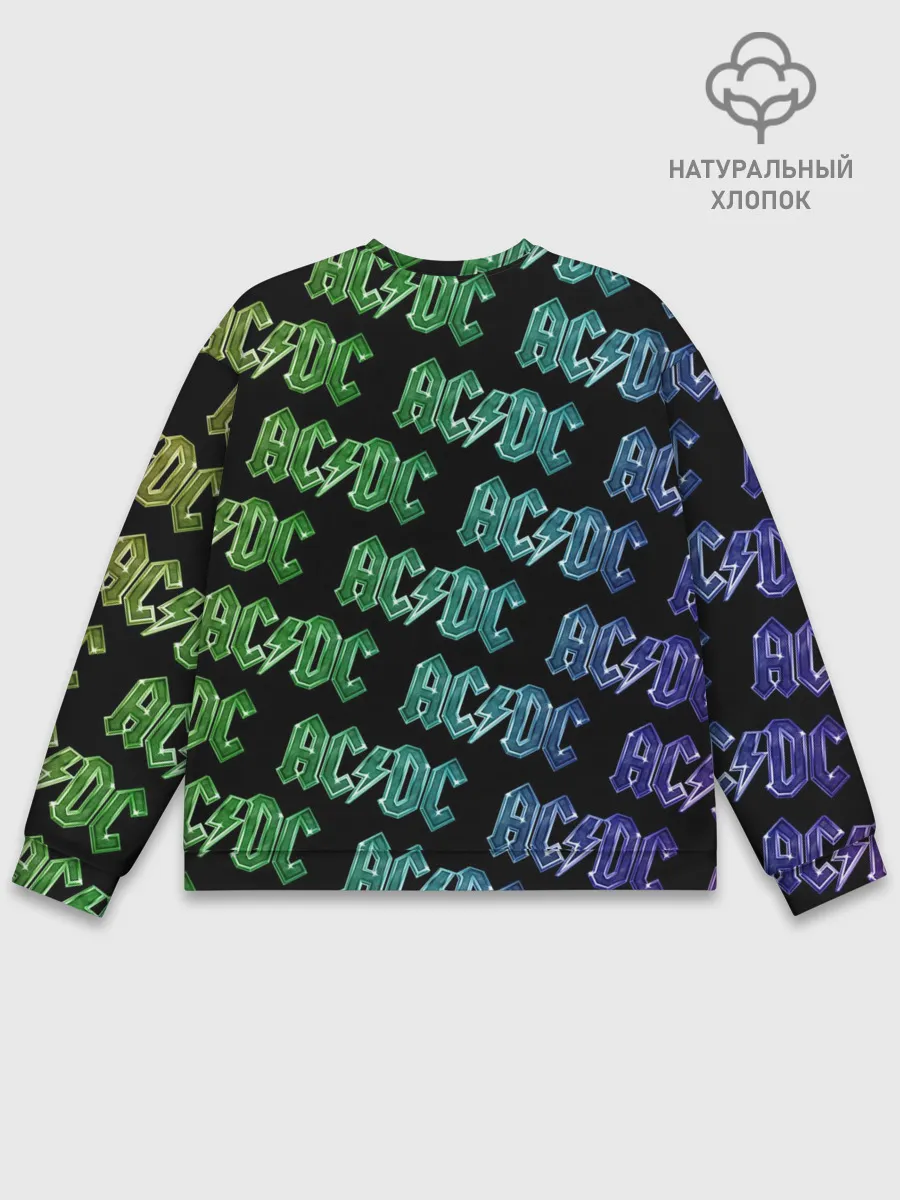 Мужской свитшот базовый / AC DC. Паттерн Градиент