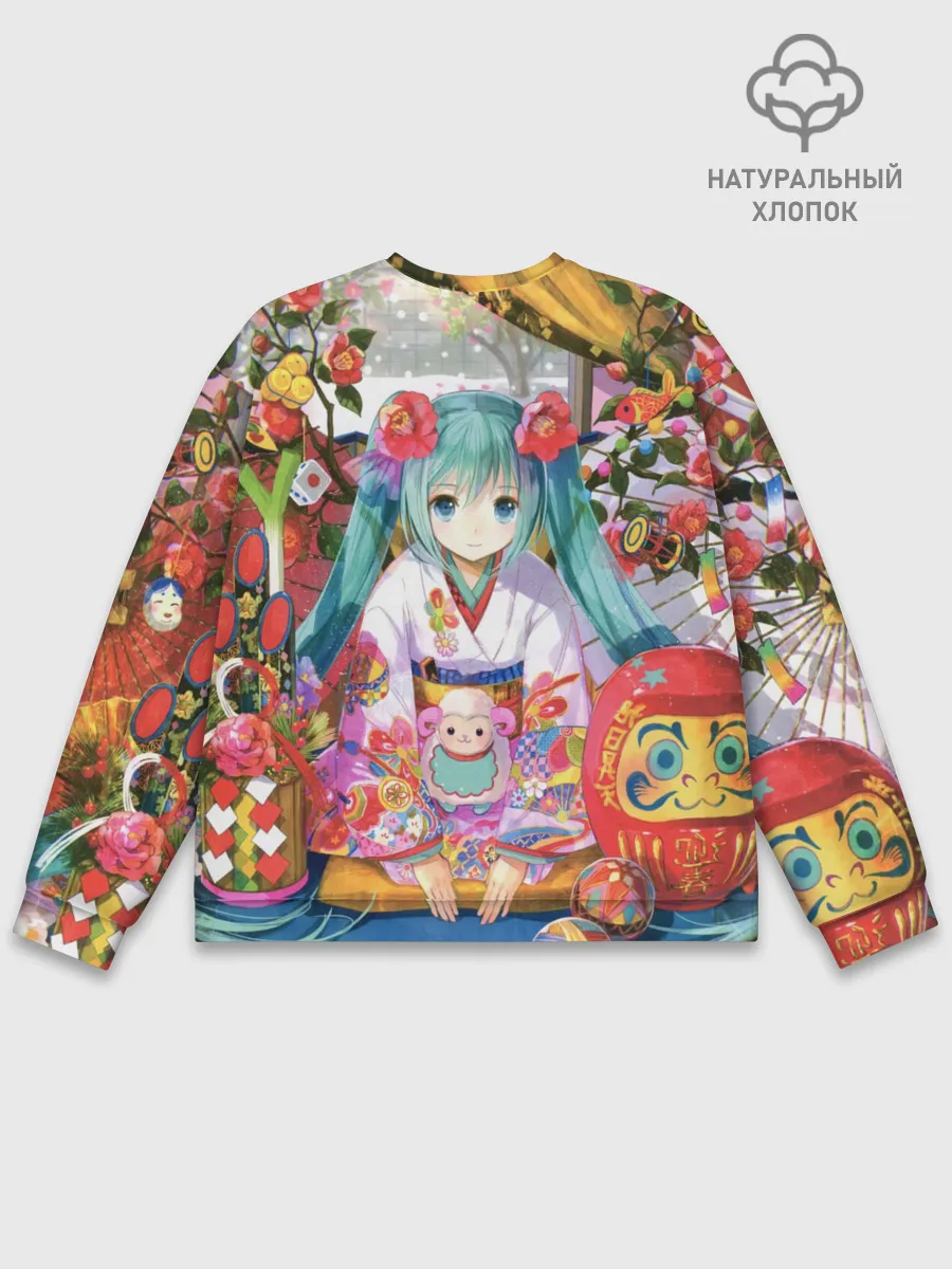 Мужской свитшот базовый / Окно Mika Hatsune