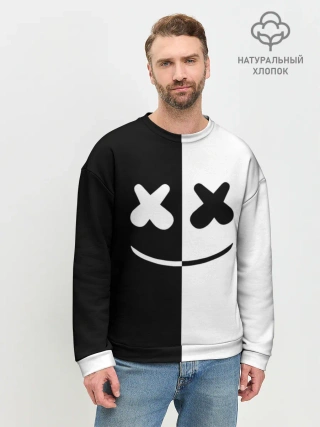 Мужской свитшот базовый / MARSHMELLO BLACK & WHITE