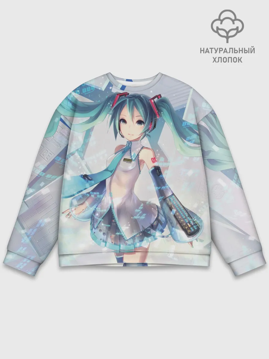 Мужской свитшот базовый / Сияние Мика Хацуне