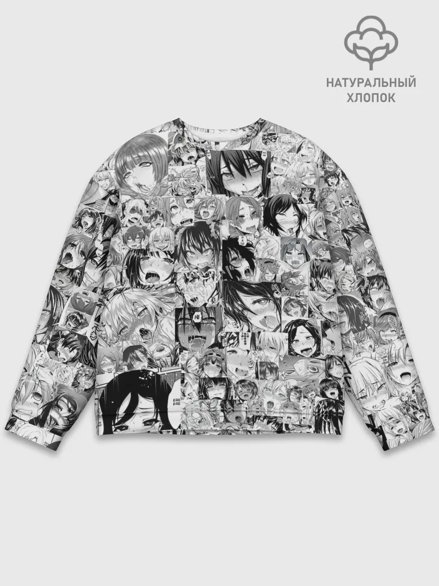 Мужской свитшот базовый / АХЕГАО ЛИЦА | AHEGAO FACES