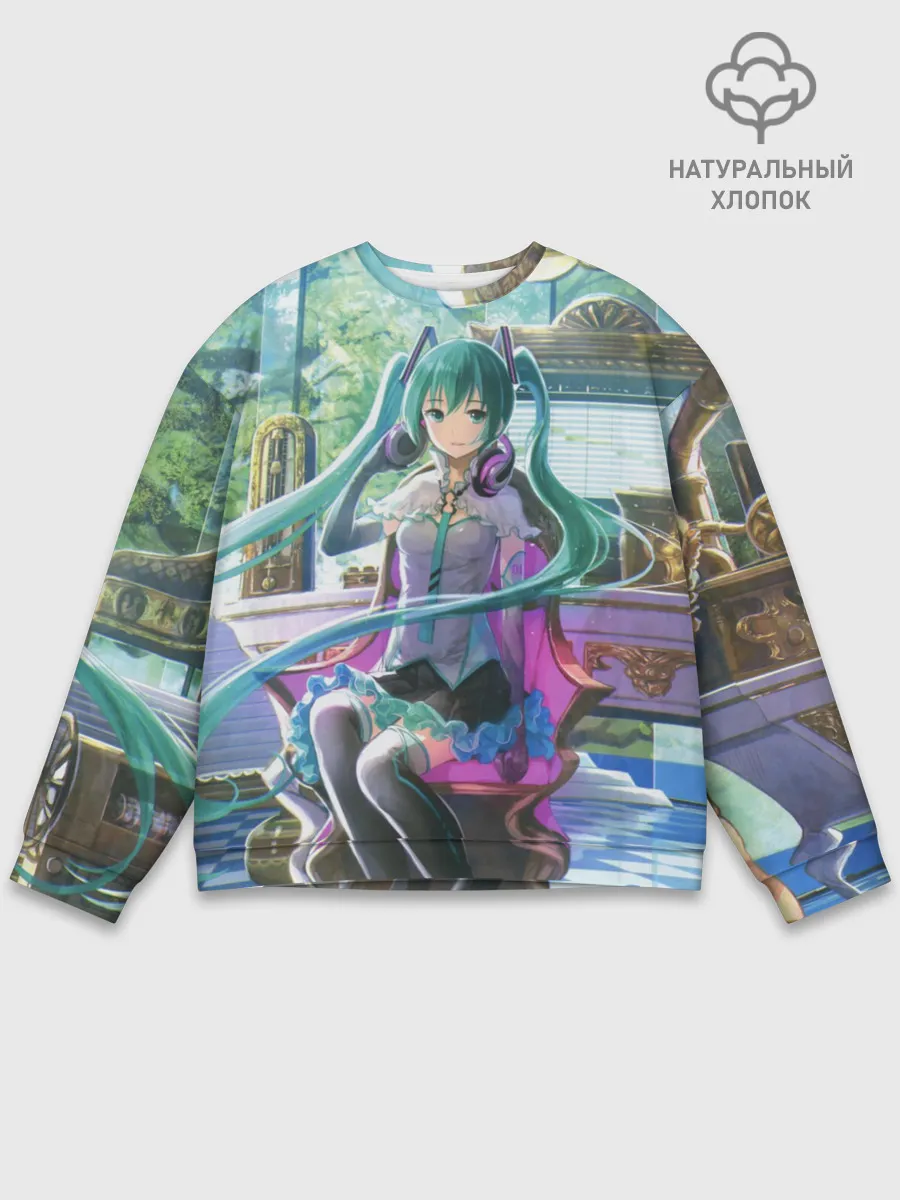 Мужской свитшот базовый / Мика Хацуне за фортепиано