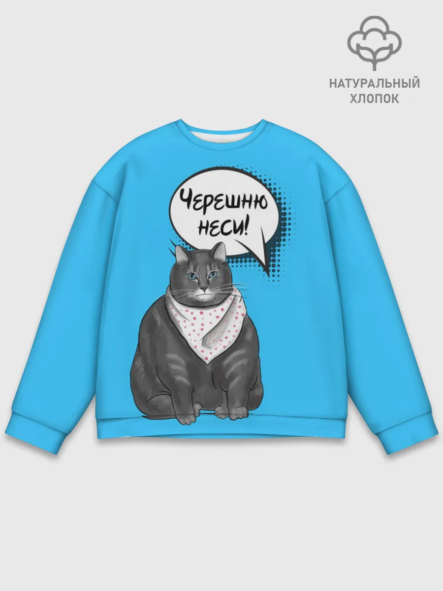 Мужской свитшот базовый / Толстый кот