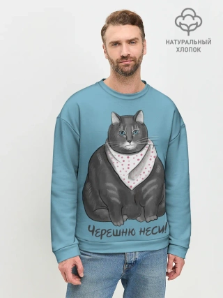 Мужской свитшот базовый / Черешню неси!