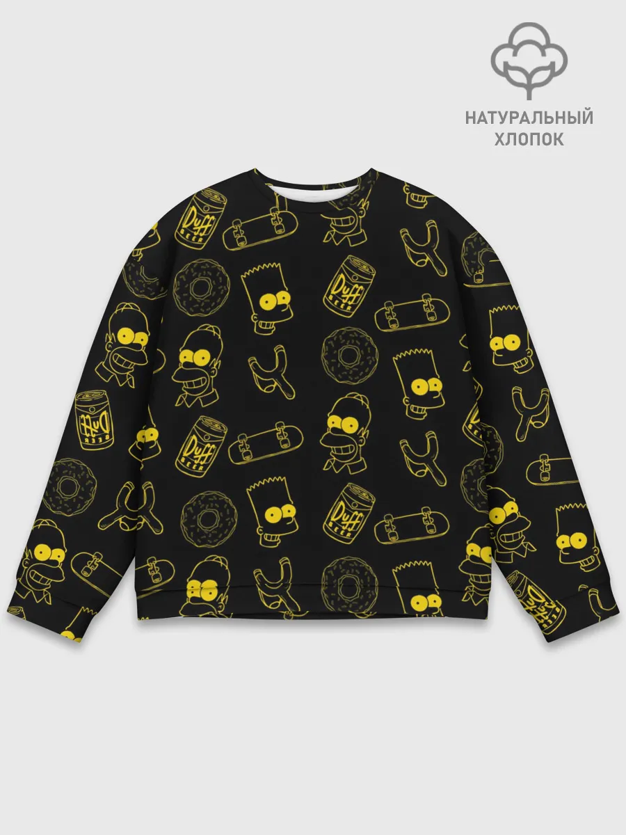 Мужской свитшот базовый / Барт и Гомер