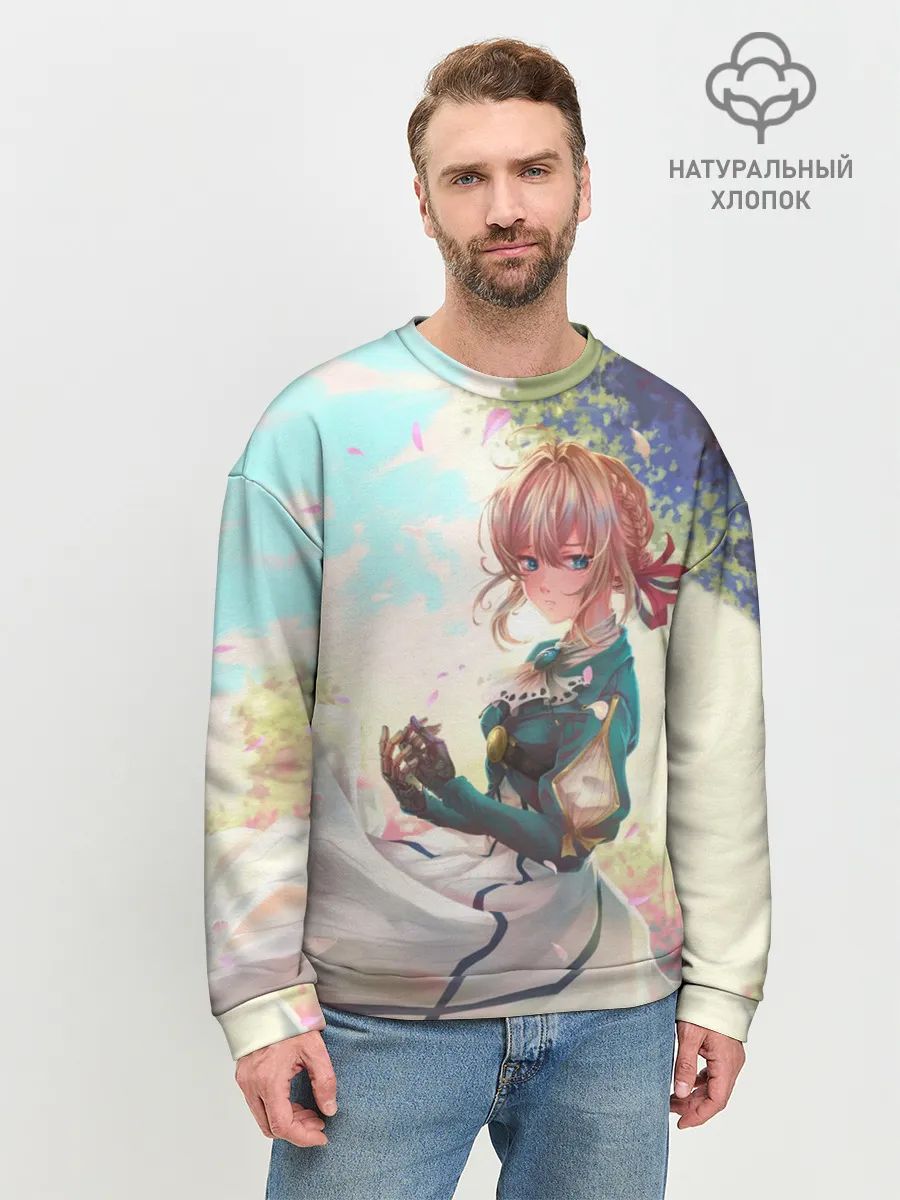 Мужской свитшот базовый / Violet Evergarden_8
