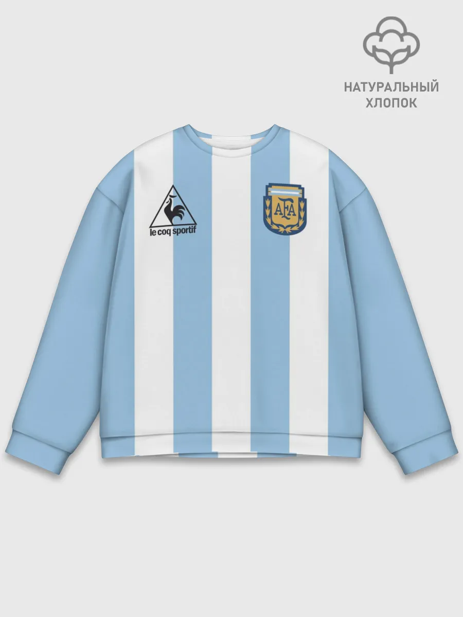 Мужской свитшот базовый / Марадона Аргентина ретро
