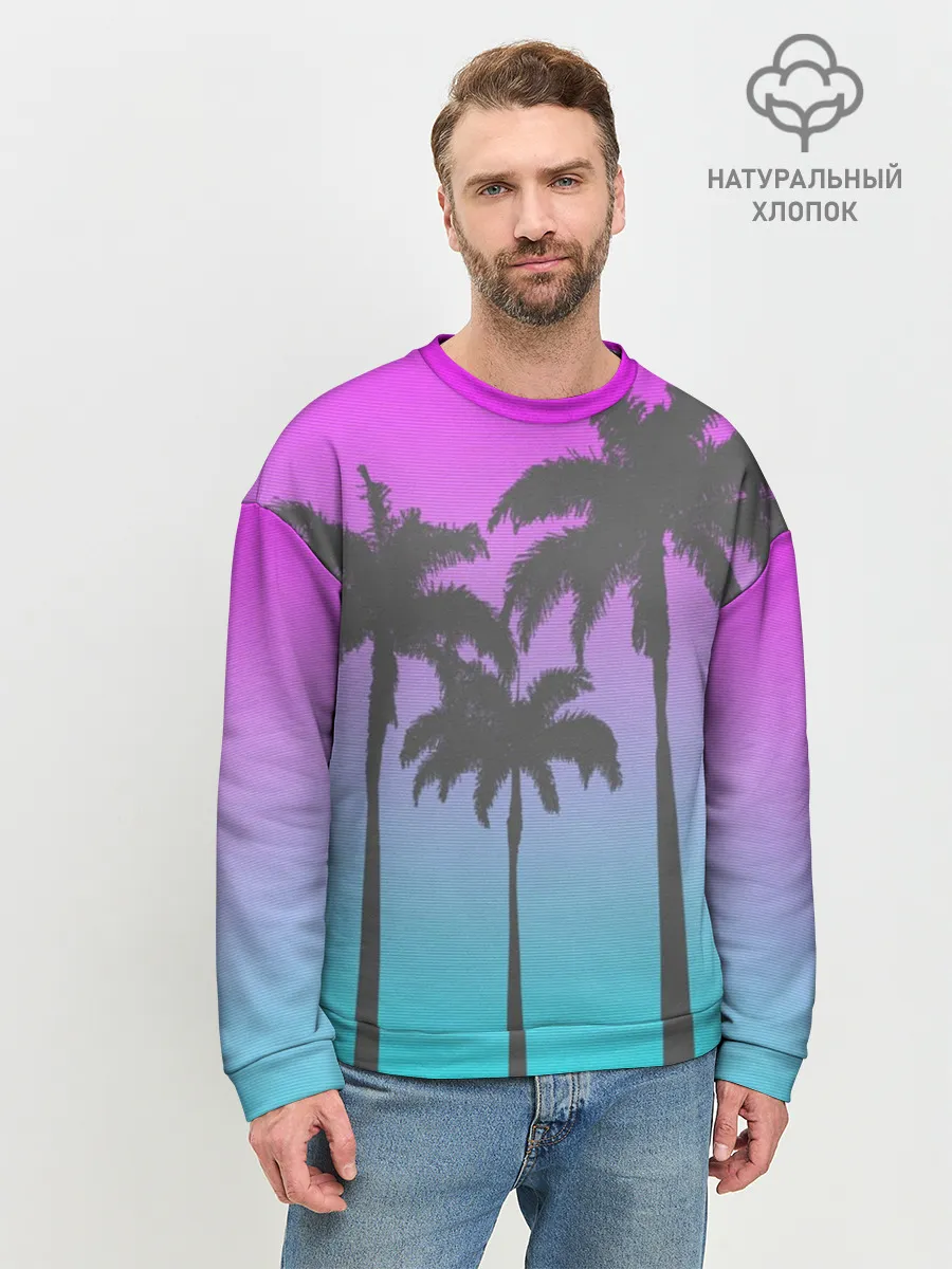 Мужской свитшот базовый / Пальмы 80s