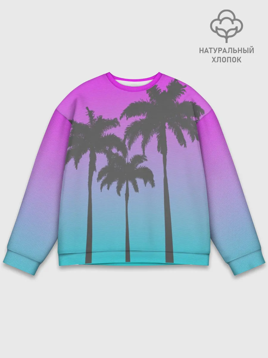 Мужской свитшот базовый / Пальмы 80s