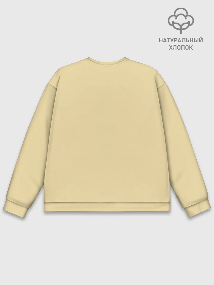 Мужской свитшот базовый / Лисичка с флейтой