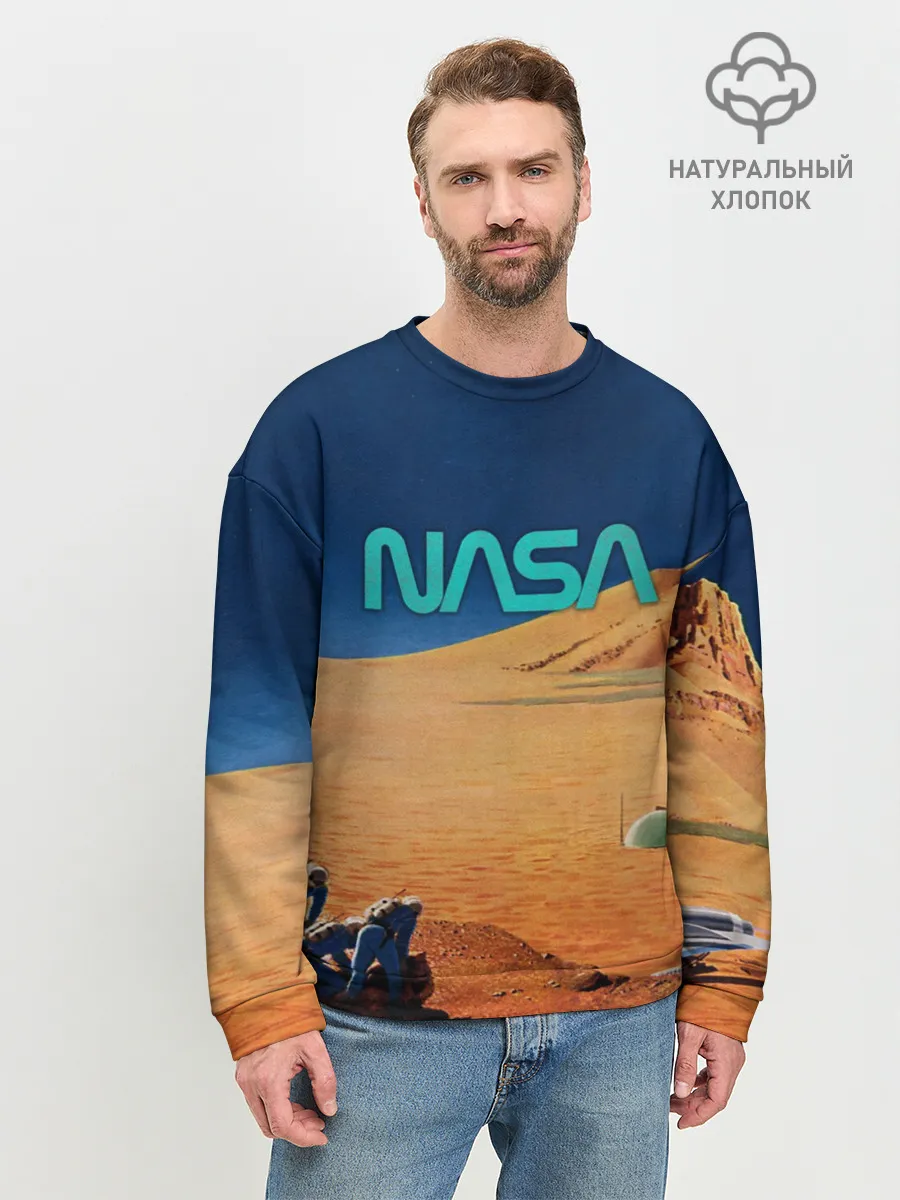 Мужской свитшот базовый / NASA on Mars