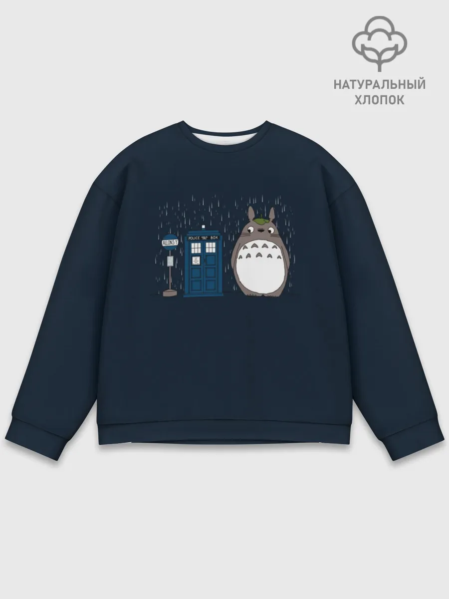 Мужской свитшот базовый / Тоторо и Тардис