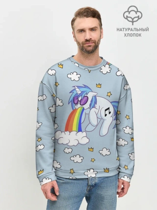 Мужской свитшот базовый / Винил Скрэтч