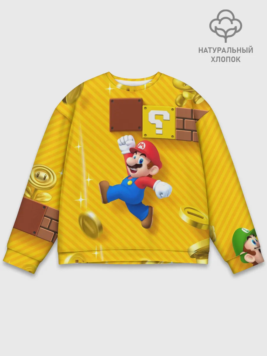 Мужской свитшот базовый / Супер Марио
