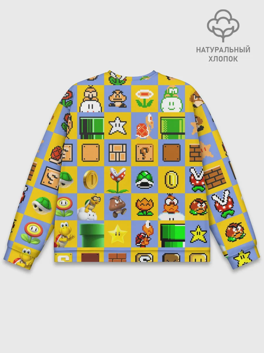 Мужской свитшот базовый / Super Mario Pop art
