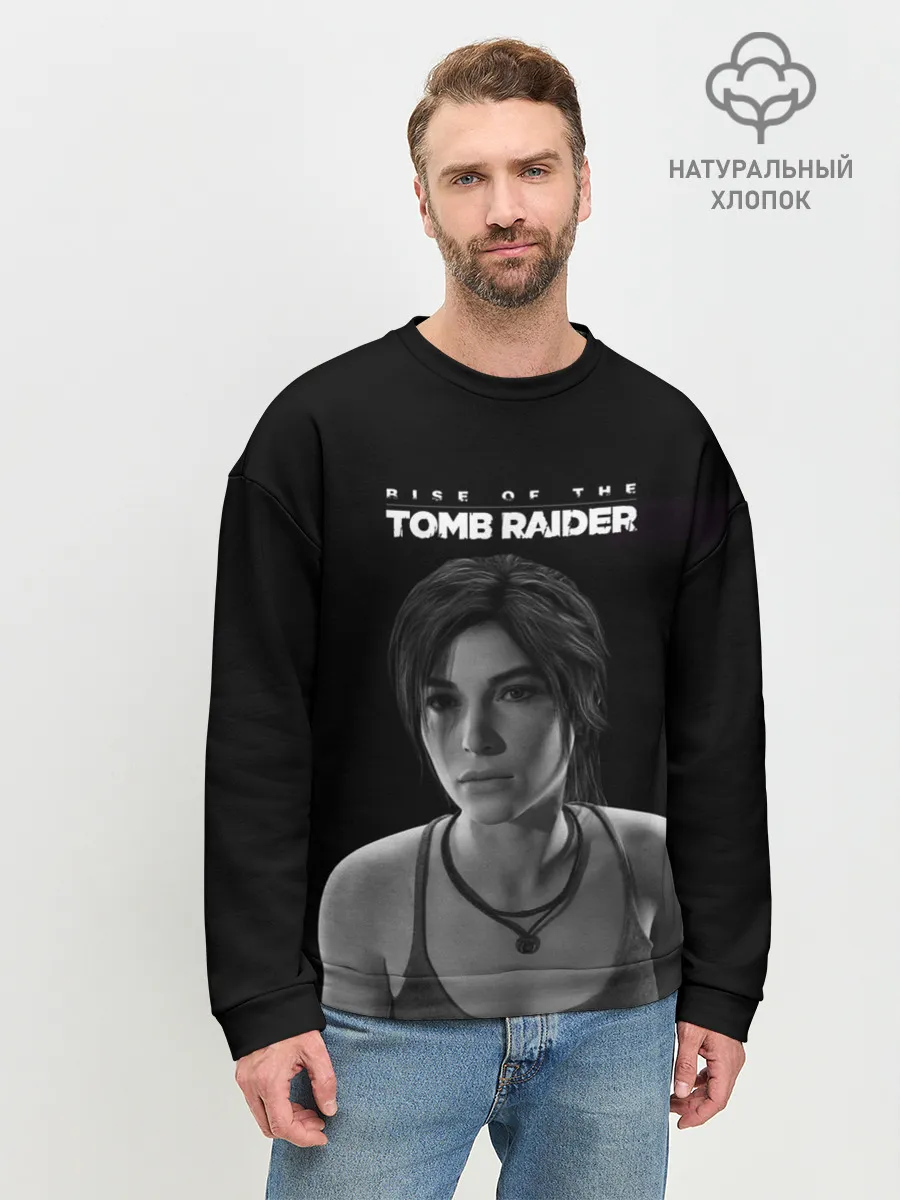 Мужской свитшот базовый / Rise if The Tomb Raider