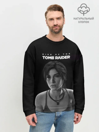 Мужской свитшот базовый / Rise if The Tomb Raider