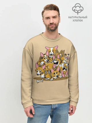 Мужской свитшот базовый / Корги