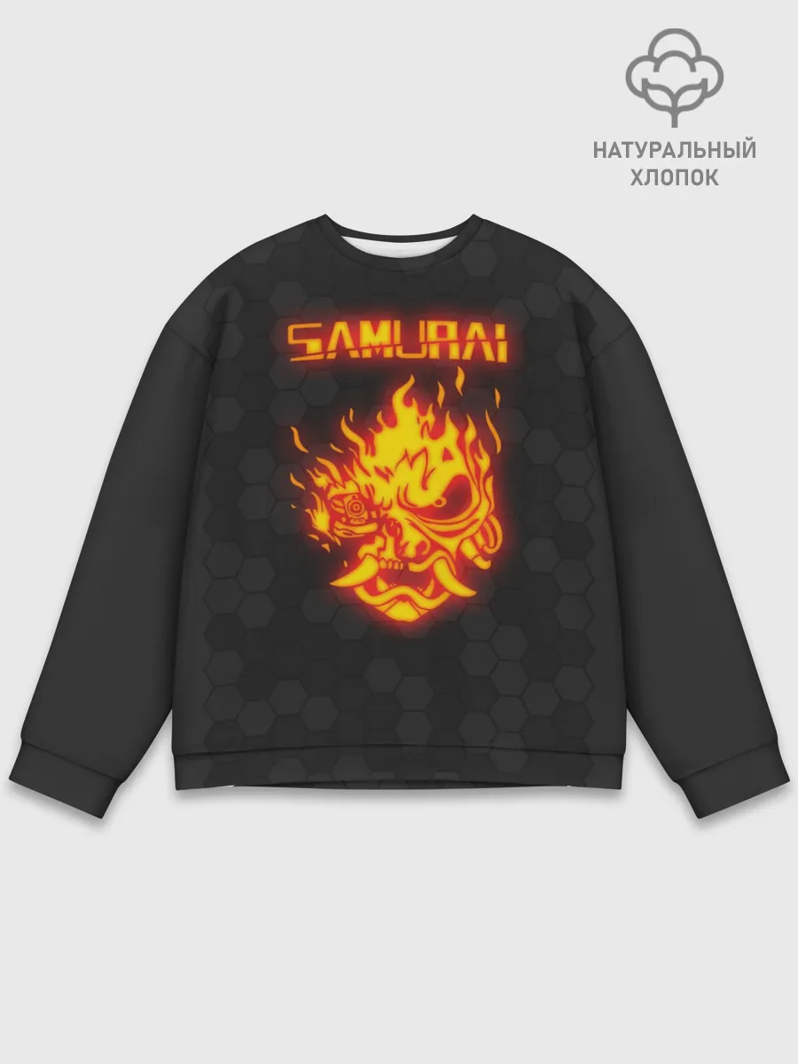 Мужской свитшот базовый / CYBERPUNK 2077 SAMURAI
